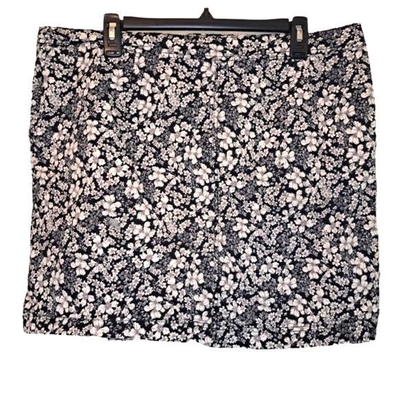 Karen Scott Neutral Floral Midi Skort Shorts Skirt Plus Size 16 - Picture 2 of 5